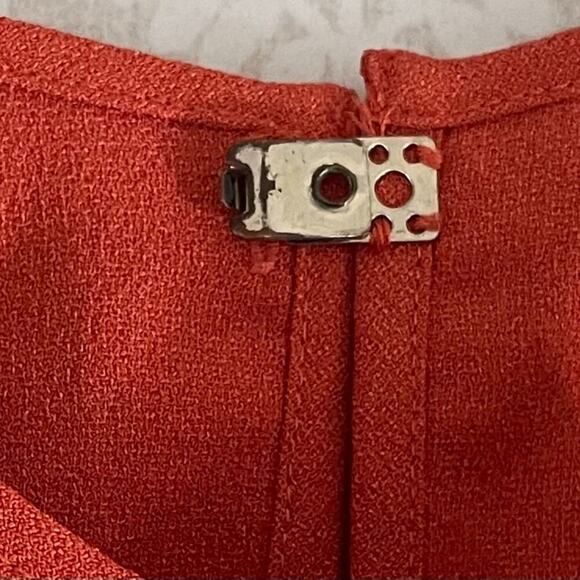 Burnt Orange Racerback Cami, Clasp Closure, High Neck, Double Spaghetti Strap, S - Picture 7 of 11